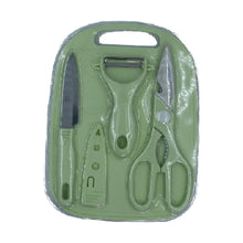 Plastic Chopping Board with Knife Set and Scissor And Wine Stainless Steel And Plastic Kitchen item Multipurpose cutting vegetables - justgrabit.in | Just Grab It