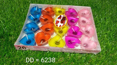 Heart Shape Wax Scented Candles, Diwali (Pack of 20 pcs) - Justgrabit Inc.