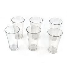Plastic Drinking Glass Juice Glass Water Glass Set of 6 Transparent Glass - Justgrabit Inc.