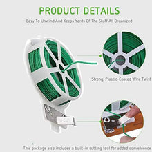 Plastic Twist Tie Wire Spool With Cutter For Garden Yard Plant 30m (Green) - Justgrabit Inc.