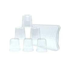 6pc Glasses Set With tray Stylish Transparent Water Glass / Juice Glass / Beer Glass / Wine Glass Plastic Glass Set - Justgrabit Inc.