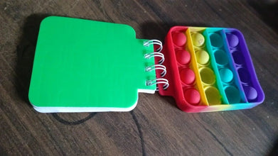Square it Fidget Spiral Notebook Bubble Push Fidget Silicon Toy Book Stress Relief Anxiety School Stationery Notebook. - Justgrabit Inc.