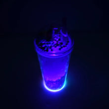 Design Printed Sipper Bottle With Toy, LED Glow Light, Double Wall Sipper Glass Water Bottle , Sipper Bottle With Straw For Girls And Kids for Boys and Girls School/Tuition/Gym (Pack of 1) - justgrabit.in | Just Grab It