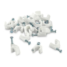 100 Pc 6 MM Cable Clip used in all kinds of wires to make them stuck and holded in walls etc. - Justgrabit Inc.