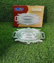 Plastic Peacock Dry Fruit Silver Finish Serving Tray - Justgrabit Inc.