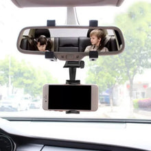 Rear View Mobile Holder Universal Vehicle Rear View Mirror Mobile phone Mount Stand - Justgrabit Inc.