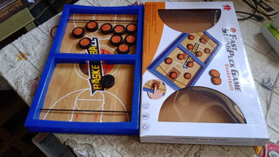 Fast Sling Basketball Puck Game Paced Table Desktop Battle Ice Hockey Game for Adults and Kids Parent - Child Winner Board Games Interactive Toy, Desktop Table Game - Justgrabit Inc.
