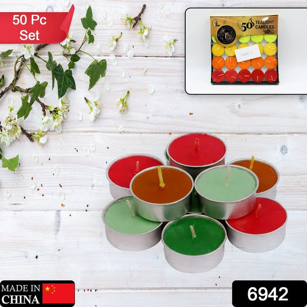 DECORATIVE COLOR CANDLE LIGHT CANDLE PERFECT FOR GIFTS, HOME, ROOM, BIRTHDAY, ANNIVERSARY DECORATIVE CANDLES, Diwali (50 Pc Set) - justgrabit.in | Just Grab It