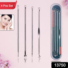 Blackhead Remover, 4 - in - 1 Stainless Steel Pimple Extractor Tool (1 Pc) - justgrabit.in | Just Grab It