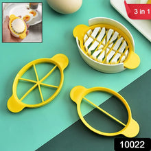 Egg Slicer, 3 in 1 Boiled Egg Slicer, Egg Slicer, Preserved Egg Slicer, Home Restaurant Kitchen Tool (1 Pc) - Justgrabit Inc.