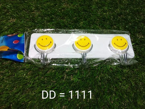 Self Adhesive Smiley Face Wall Hooks (Pack of 3) - Justgrabit Inc.