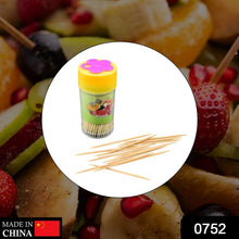 Wood Double Sided Toothpicks with Clear Plastic Storage Box - Justgrabit Inc.