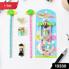 Fun Candy Design Pencil Set with Accessories Set (1 Set ) - justgrabit.in | Just Grab It