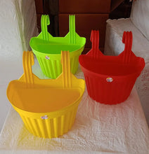 Multicolor Hanging Plastic Planters Orchid Relling , For Plantation, Planters for Balcony and Home Gardening, Indoor, Outdoor (1 Pc ) - Justgrabit Inc.