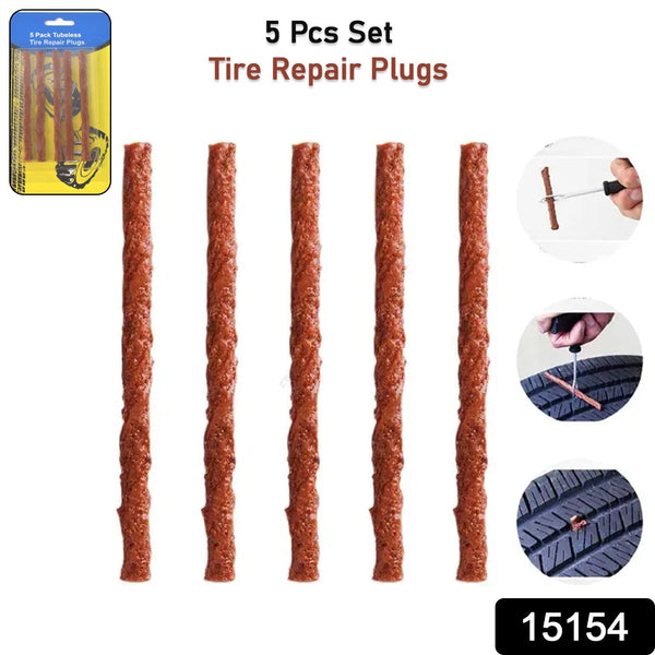 Tyre Repair Brown Emergency Puncture Seal Strips (5 Pcs Set) - justgrabit.in | Just Grab It