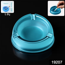 Heavy - Duty Transparent Plastic Ashtray with Triple Rest Slots (1 Pc) - justgrabit.in | Just Grab It