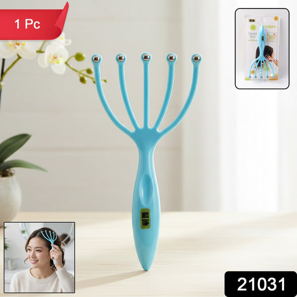 Handheld Five - Finger Head Massager with Rolling Ball Tips (1 Pc) - justgrabit.in | Just Grab It