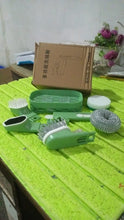 Dish Brush Set with Handle, Replacement Heads, Drain Tray in Kitchen (9 Pcs Set) - justgrabit.in | Just Grab It