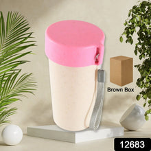Travel Coffee Cup Portable Water Bottle Wheat Straw Coffee Tea Mug Coffee Mug with Lids for Coffee Tea (300 ML Approx) - Justgrabit Inc.