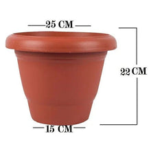 Garden Heavy Plastic Planter Pot / Gamla (Brown, Pack of 1) - Justgrabit Inc.