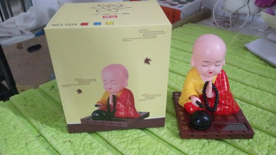Solar Powered Sitting Buddha Statue, Moving Head and Hand (1 Pc / Big) - justgrabit.in | Just Grab It