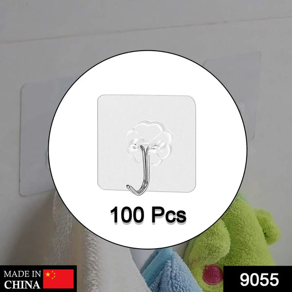 100PC MULTIPURPOSE STRONG SMALL STAINLESS STEEL ADHESIVE WALL HOOKS - Justgrabit Inc.