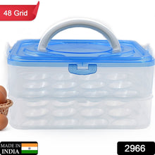 Double Layer Premium 48 Grid Egg Storage Box for Egg Storage Container - justgrabit.in | Just Grab It