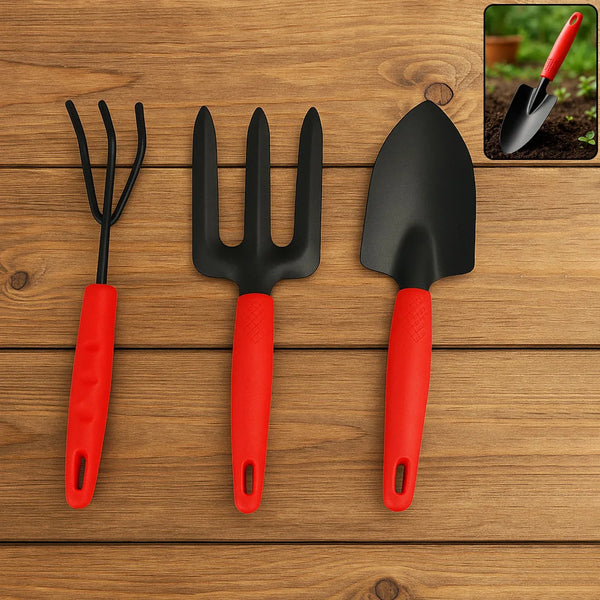 3pcs Small sized Hand Cultivator, Small Trowel, Garden Fork - Justgrabit Inc.