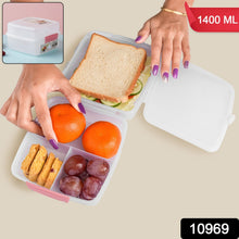 1 Large and 3 Small - Compartment 1400 ML Multipurpose Lunch Box (1400 ML / 1 Pc) - justgrabit.in | Just Grab It