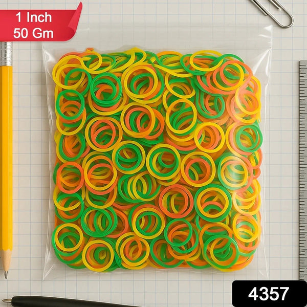 Rubber Band For Office/Home and Kitchen Accessories Item Products, Elastic Rubber Bands, Flexible Reusable Nylon Elastic Unbreakable, For Stationery, School Multicolor (1 Inch, 50 GM), Hair accessories - justgrabit.in | Just Grab It