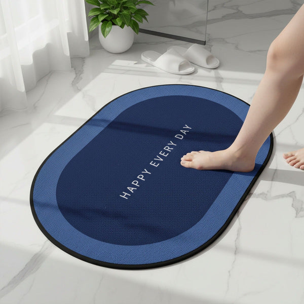Anti slip Oval Mat, Super Absorbent Floor Mat, Bath Mat, Soft Carpet , bathmat - justgrabit.in | Just Grab It