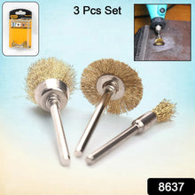 Brass Wire Wheels, 3 Pcs Brass Wire Wheels, Rust Removal Tool - justgrabit.in | Just Grab It