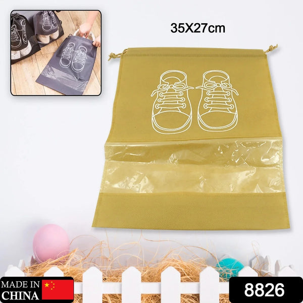 Beach Bag Shoes Storage Bag Closet Organizer Non - woven Travel Portable Bag Waterproof Pocket Clothing Classified Hanging Bag shoe bag luggage travel Portable Shoe Pouch Non Woven Transparent Window (1 Pc ) - Justgrabit Inc.