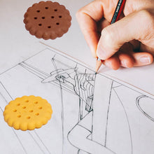 Biscuit - Shaped Erasers | Fun Rubber Stationery for Kids | Creative Birthday Gift Toy (6 Pcs Set) - Justgrabit Inc.