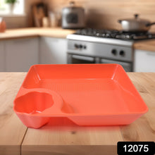 Plastic Plates with Dipping Saucer & Round Dip Part (1 Pc / 18×16 Cm / 1 Pc) - justgrabit.in | Just Grab It