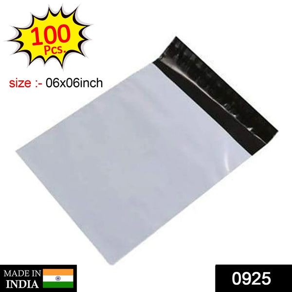 Tamper Proof Courier Bags (06X06 inch) Pack of 100Pcs - Justgrabit Inc.