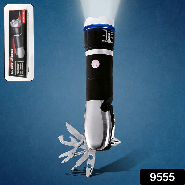 Battery Operated Multi Tool Led Flashlight, All in One Tool Light (1 Pc / Battery Not Included) - Justgrabit Inc.