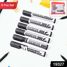 Premium Permanent Black Marker Pen Set (6 Pcs Set) - justgrabit.in | Just Grab It