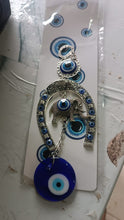 Decorative Evil Eye Hanging with Elephant and Horseshoe Motif, Wind Chime (1 Pc) - justgrabit.in | Just Grab It
