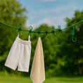 Elastic Cloth Drying Rope with 12 Metal Clip Portable Clothes line For Home & Travel - justgrabit.in | Just Grab It