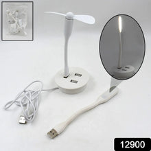 Portable Mini USB Fan, USB Ligh & USB 3 HUB / Port Combo - justgrabit.in | Just Grab It
