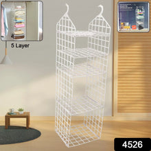 MULTIPURPOSE 5 LAYER FOLDING CLOTHES STORAGE RACKS||CLOSET FOR STUDENTS WARDROBE SHELVES SOCKS, SCARF, T - SHIRT, ETC||HANGING ORGANIZER STORAGE HOLDERS & RACKS - Justgrabit Inc.