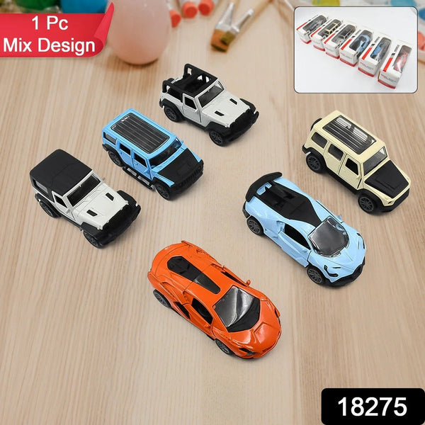 Mini Pull Back Car Widely Used By Kids (1 Pc / Mix Color / Design) - justgrabit.in | Just Grab It