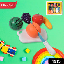 Realistic Sliceable Fruits Cutting Play Toy Set (7 Pcs Set) - justgrabit.in | Just Grab It