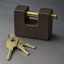 Iron lock, Brass Core and Thickened Spray Black Iron Door Lock With 5 pc Keys for Home Dormitory, Waterproof Antirust Anti - theft locks Outdoor Gate Shed Locks Warehouse Big Iron Door Drawer Lock (63 mm ) - Justgrabit Inc.