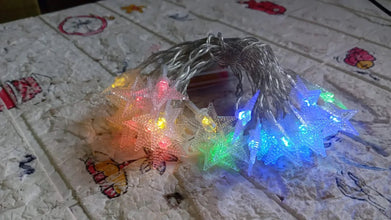 28 LED / Star 3.9 Meter Star Shape Led Light Battery Operated with Flashing Modes for Home Decoration, Kids Room, Waterproof Diwali & Wedding LED Christmas Light Indoor and Outdoor Light ,Festival Decoration (Multicolor Battery Not Included 3.9Mtr) - Justgrabit Inc.