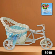 Plastic Cycle Flower vases for Home decor; Bicycle Flower Pot Stand - Justgrabit Inc.