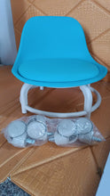 Plastic Low Round Rolling Stool with Wheels Pedicure Stool (1 pc / Mix Color) - justgrabit.in | Just Grab It