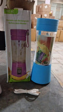 Portable Electric USB Juice Maker Juicer Bottle Blender, Grinder Mixer, 4 Blades Rechargeable Bottle (380 ML / Mix Color) - Justgrabit Inc.
