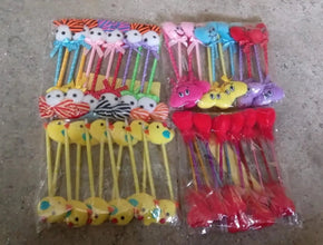 Cute Cartoon Shape & Heart Design Facy Writting Pen Attached Rattle | Ball Pen Smooth Writing For Wedding , Events & Multiuse Pen Best Pen l Use for Kids (12 Pcs Set Mix Design & Color) - Justgrabit Inc.